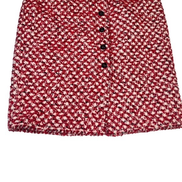 Vintage red tweed Escada skirt size 44 - Picture 9 of 15